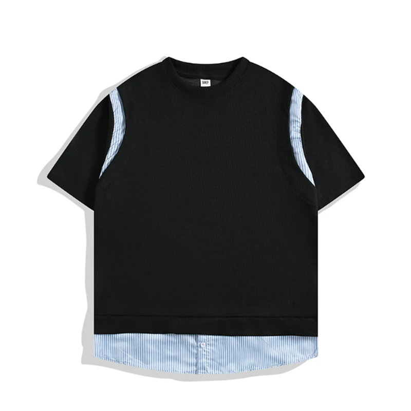 フェイクレイヤード半袖Ｔシャツ3色