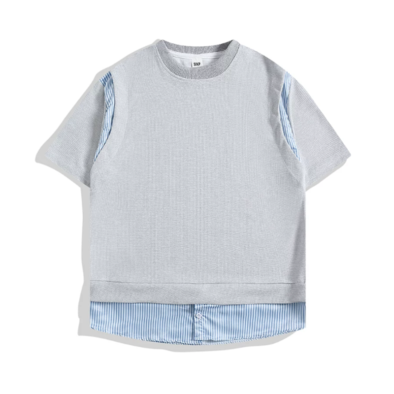 フェイクレイヤード半袖Ｔシャツ3色