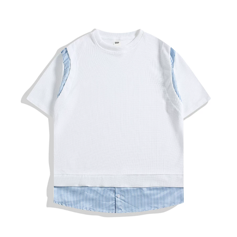 フェイクレイヤード半袖Ｔシャツ3色