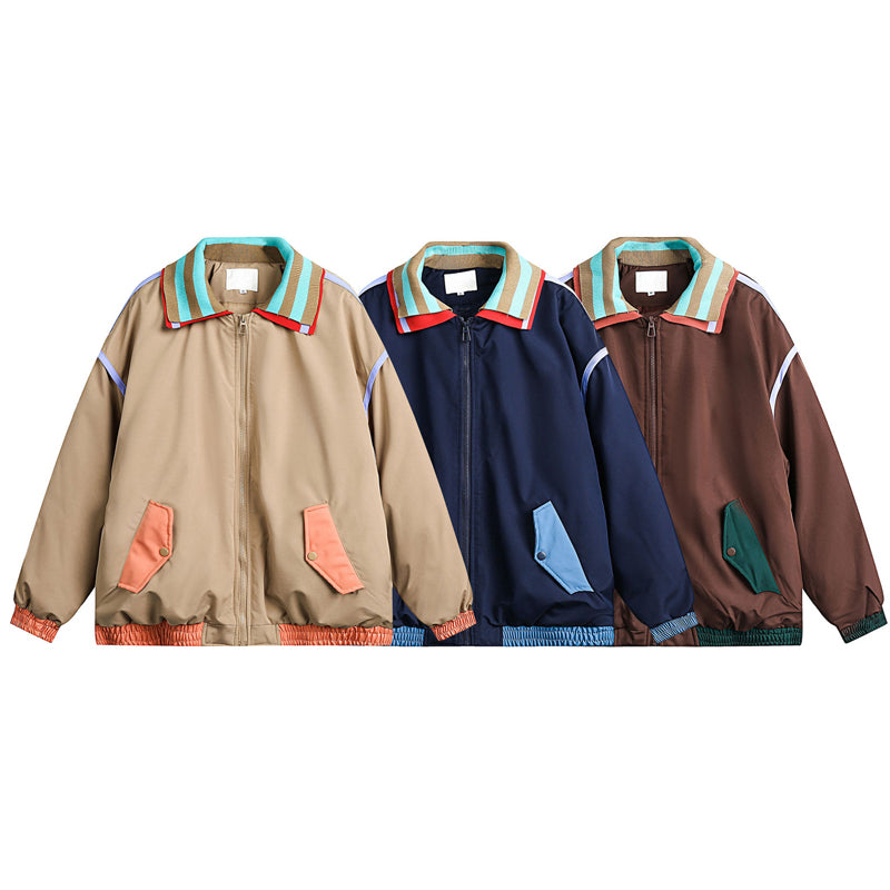 oversize 混合色 厚手ゆったり ダウンジャケット