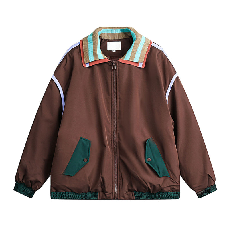 oversize 混合色 厚手ゆったり ダウンジャケット