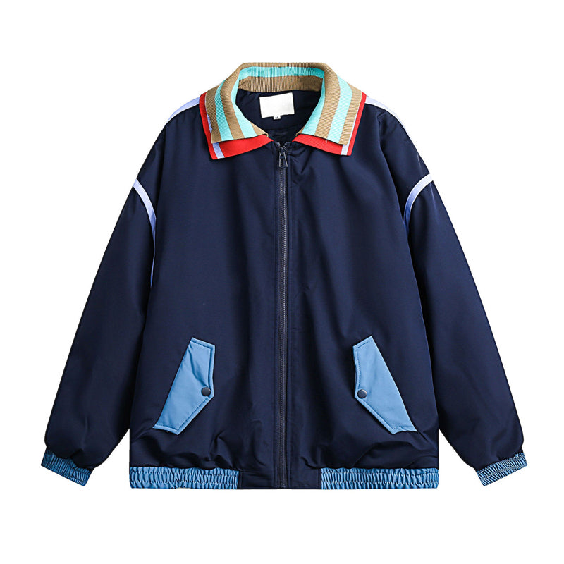oversize 混合色 厚手ゆったり ダウンジャケット