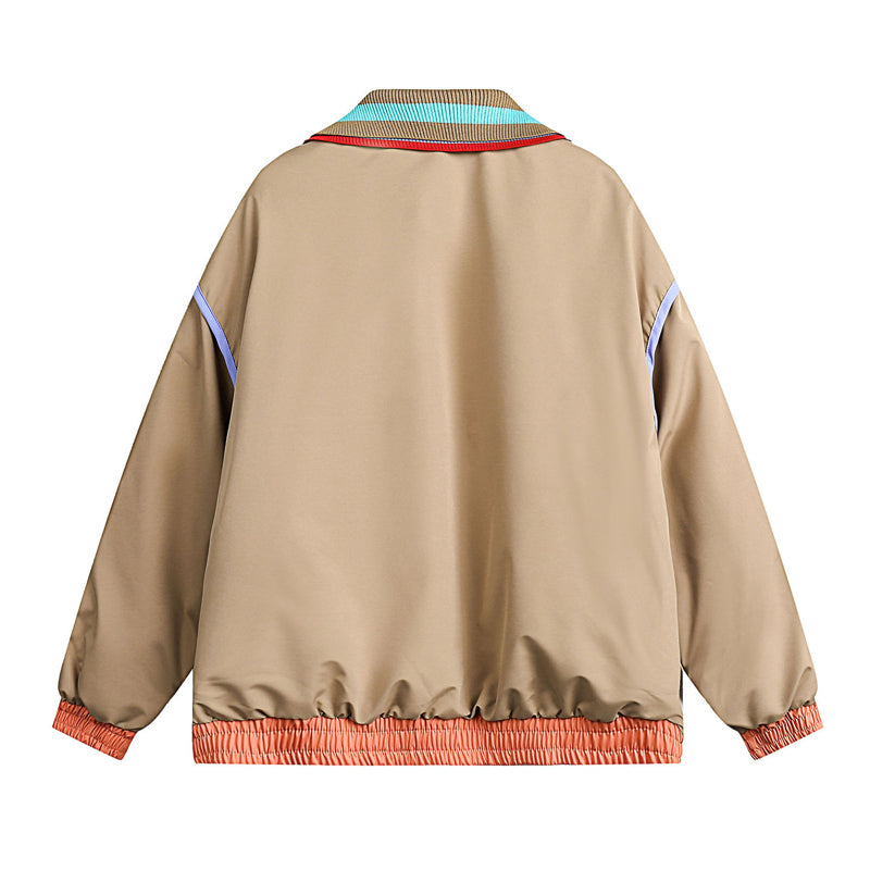 oversize 混合色 厚手ゆったり ダウンジャケット