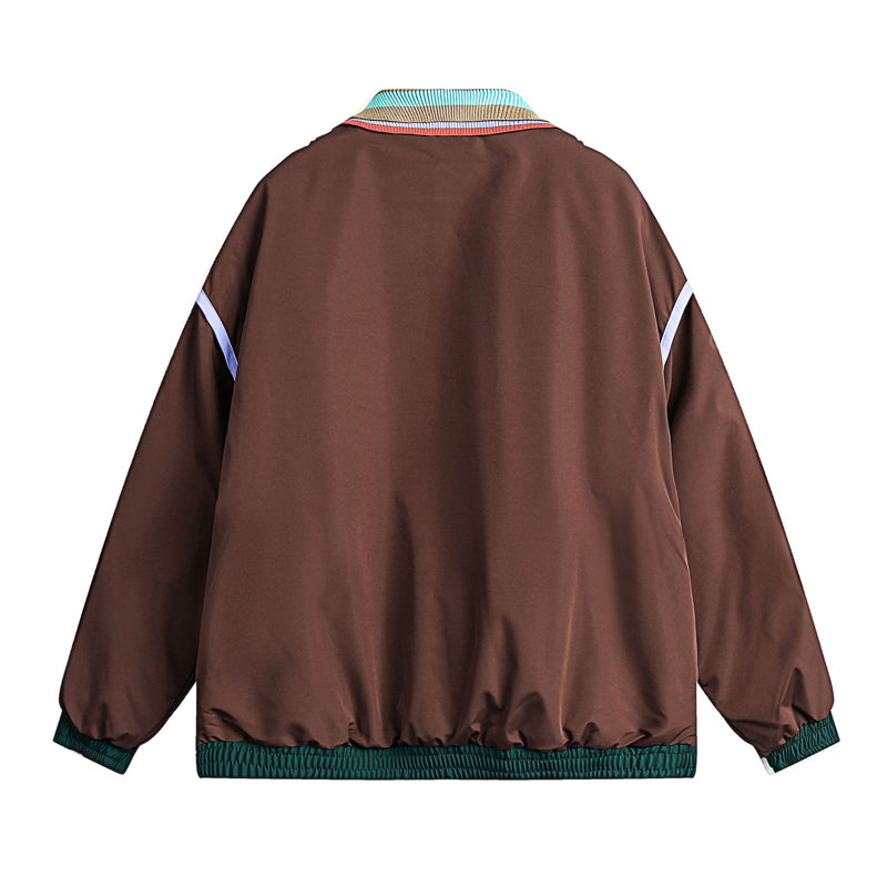 oversize 混合色 厚手ゆったり ダウンジャケット