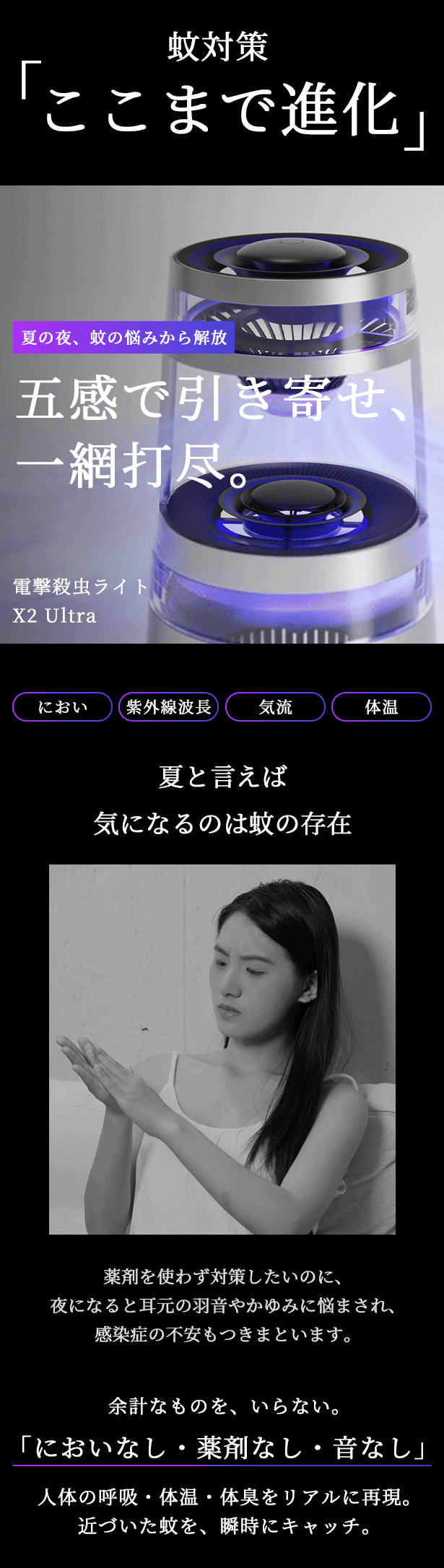 X2 Ultra 蚊取り器の機能紹介