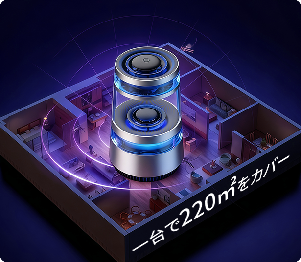 広い空間に対応するX2 Ultra