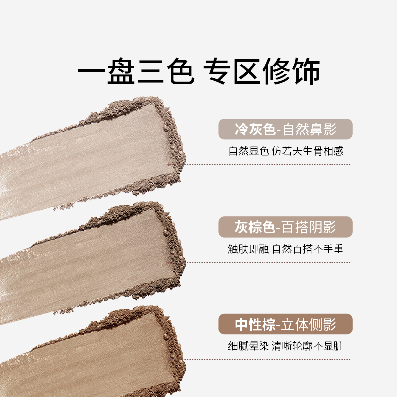 涂酷美术课三色鼻影修容盘