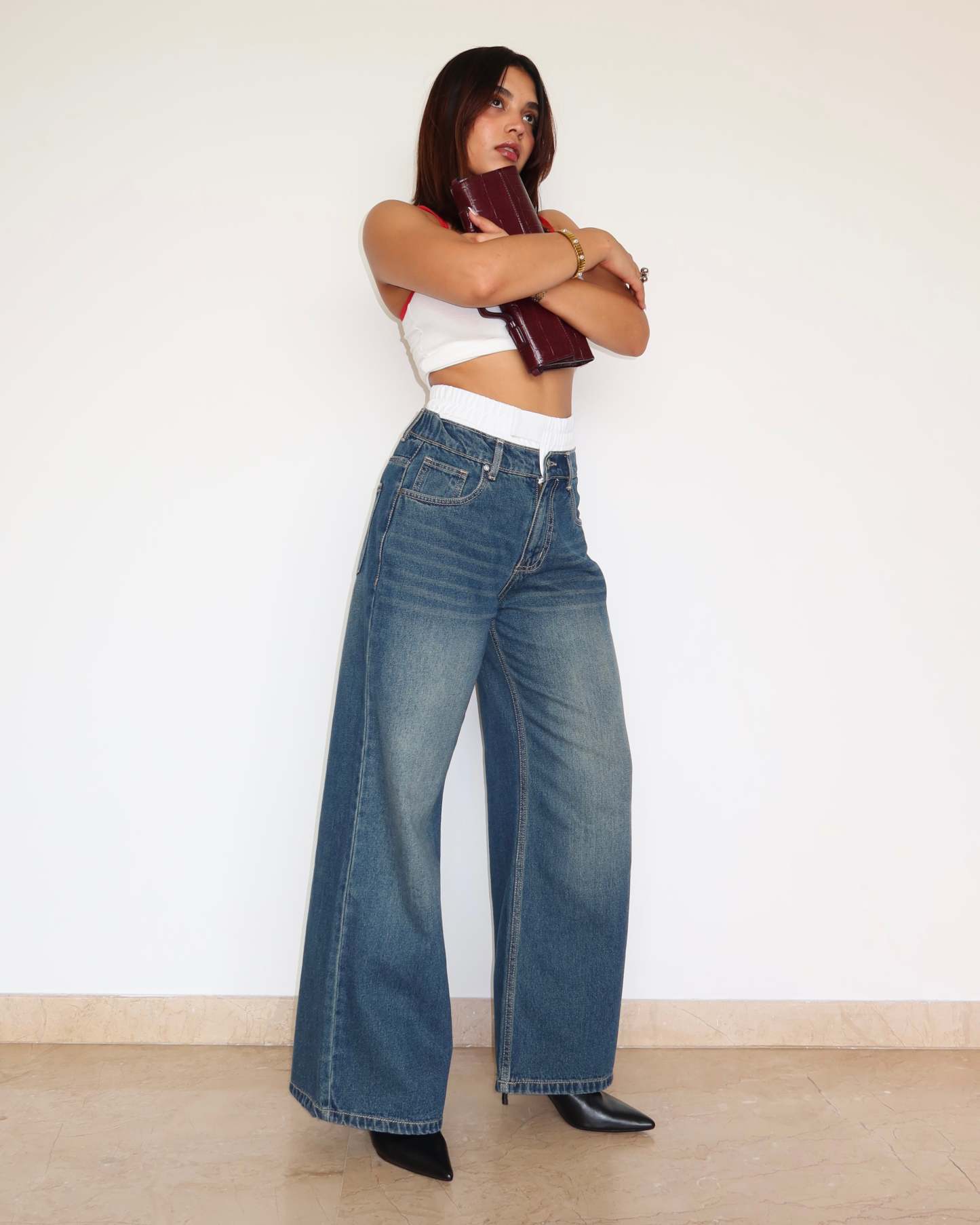 Denim X Boxer Baggy Wide Leg Jeans