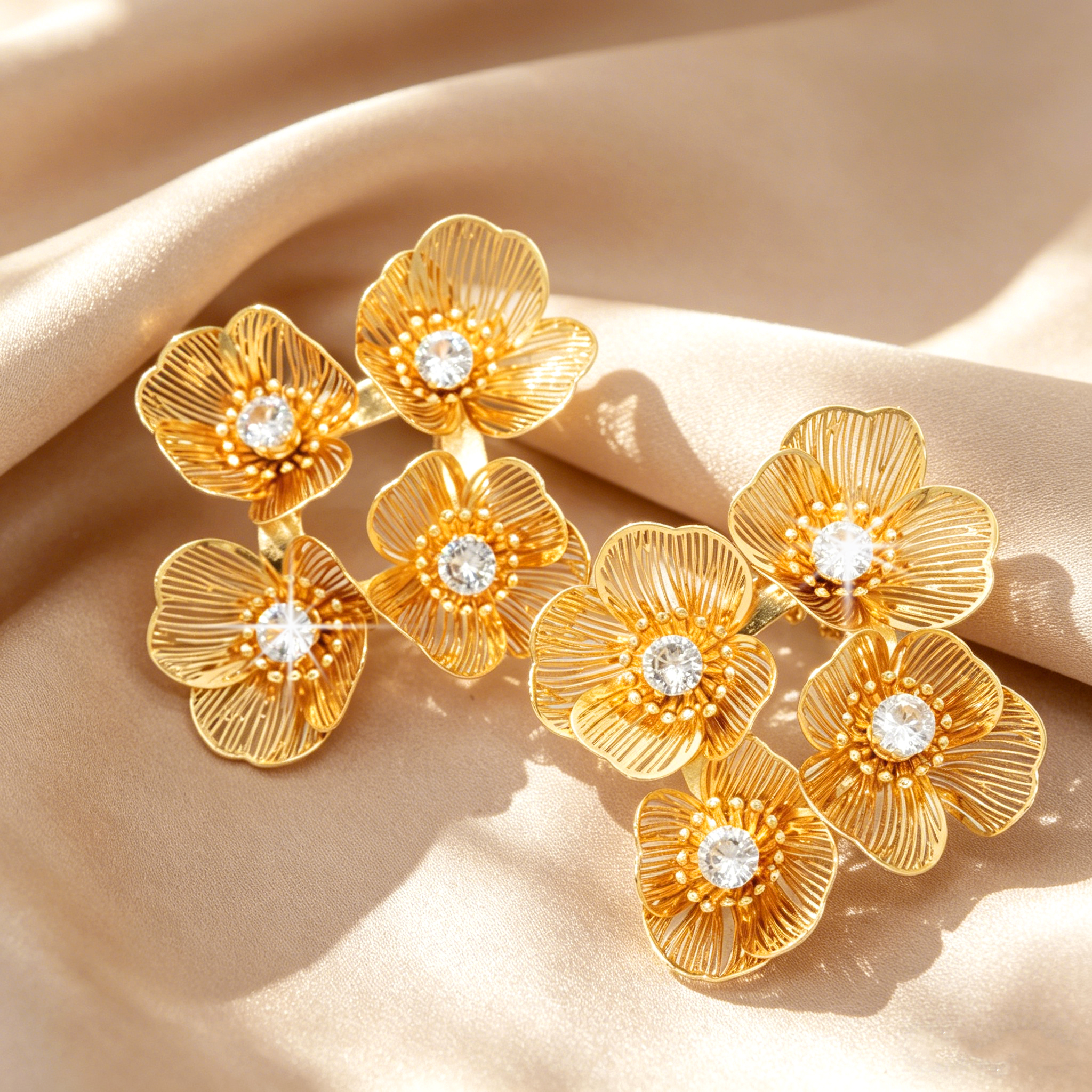2-Piece Set: Earring  & Necklace, Iron with 24K Gold Plating for Women