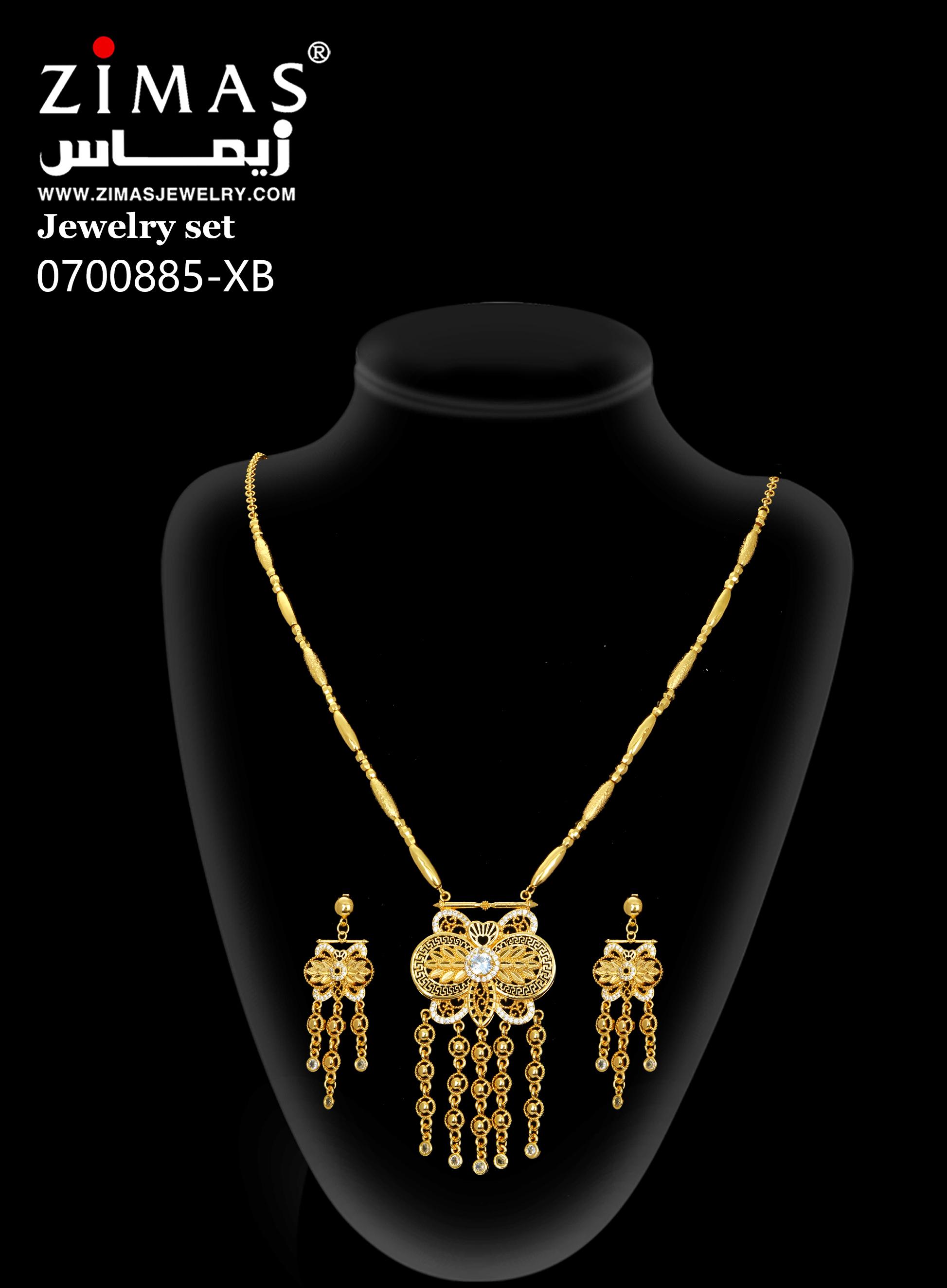 2-piece Set: Earrings, Necklace; Gold-plated Finish-0700885