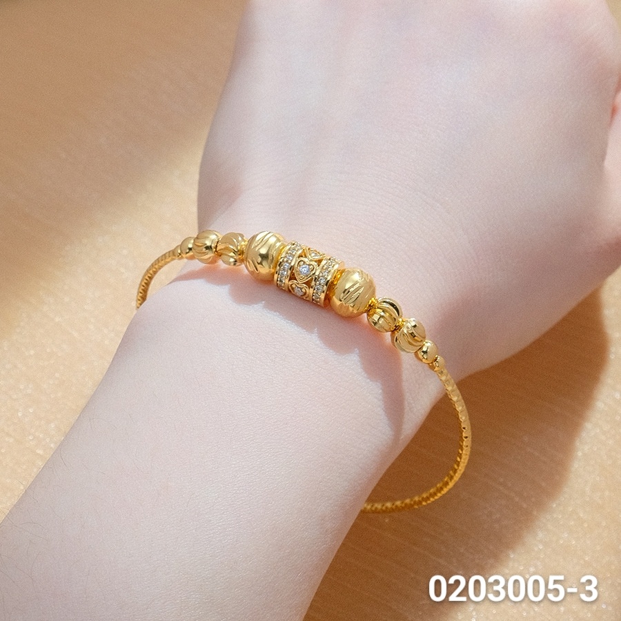 1 PCS 24k Color Gold-plated Copper bangle