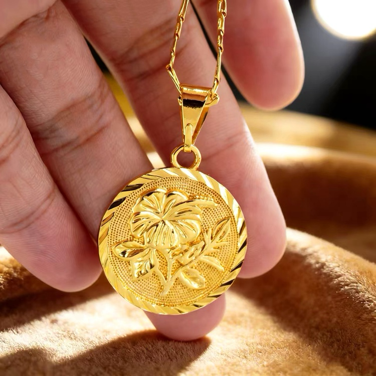 24k Color Copper Gold-plated Single Pendant-16