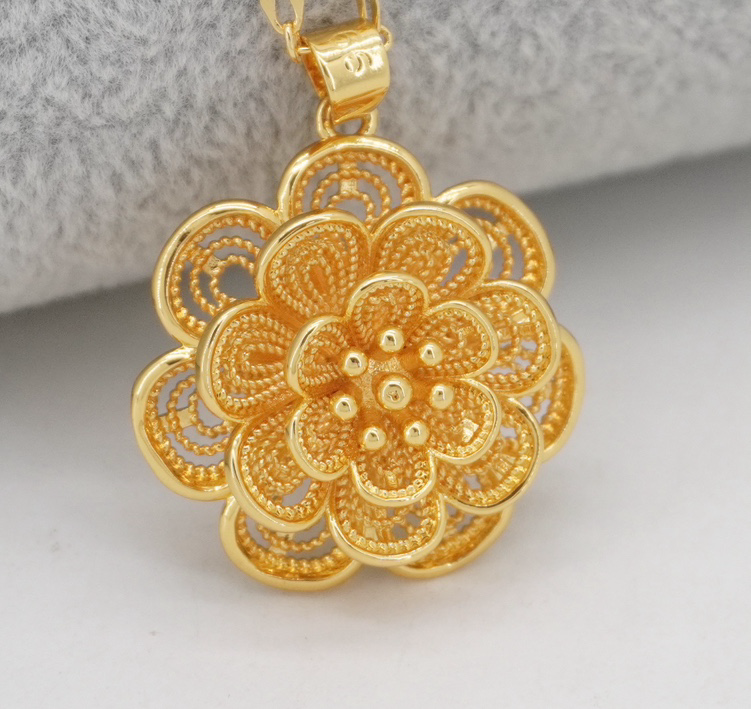 24k Color Copper Gold-plated Single Pendant-17