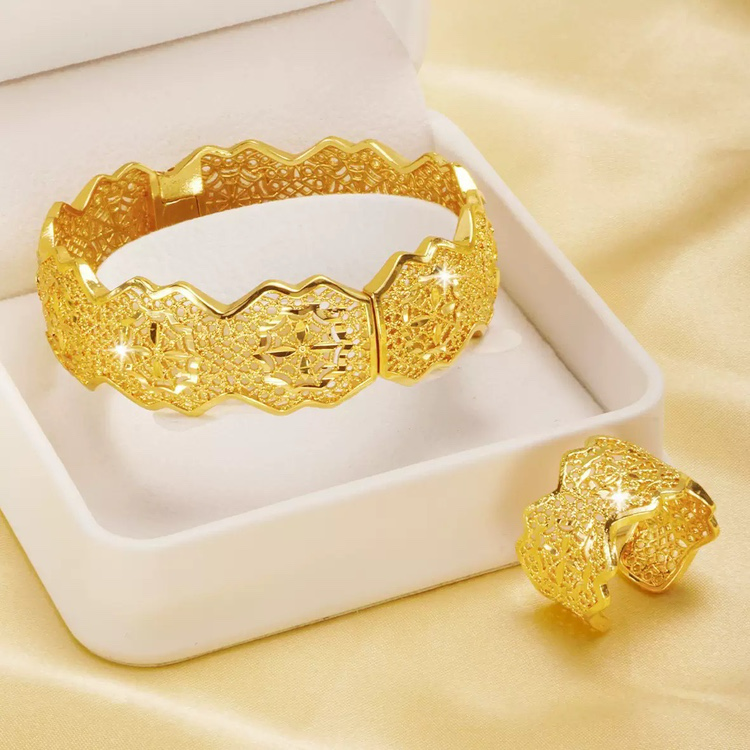 24k Color Gold-plated Copper bangle