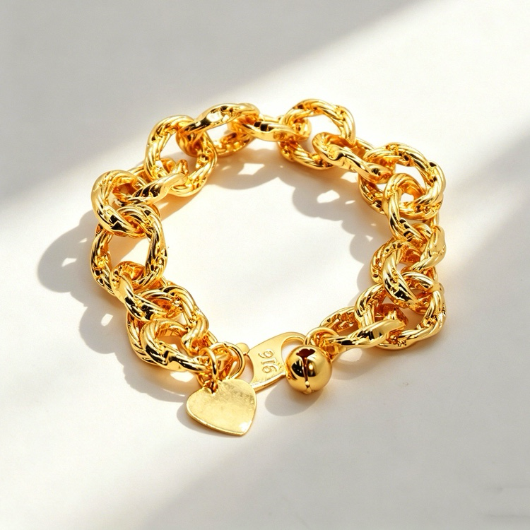24k Color Gold-plated Copper Handmade Bracelet
