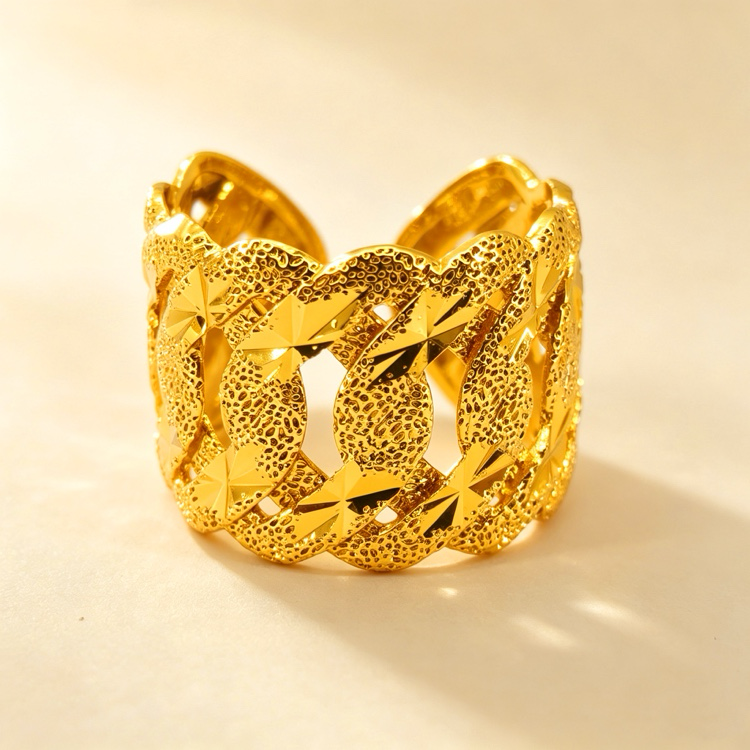 24k Color Copper Gold-plated Ring