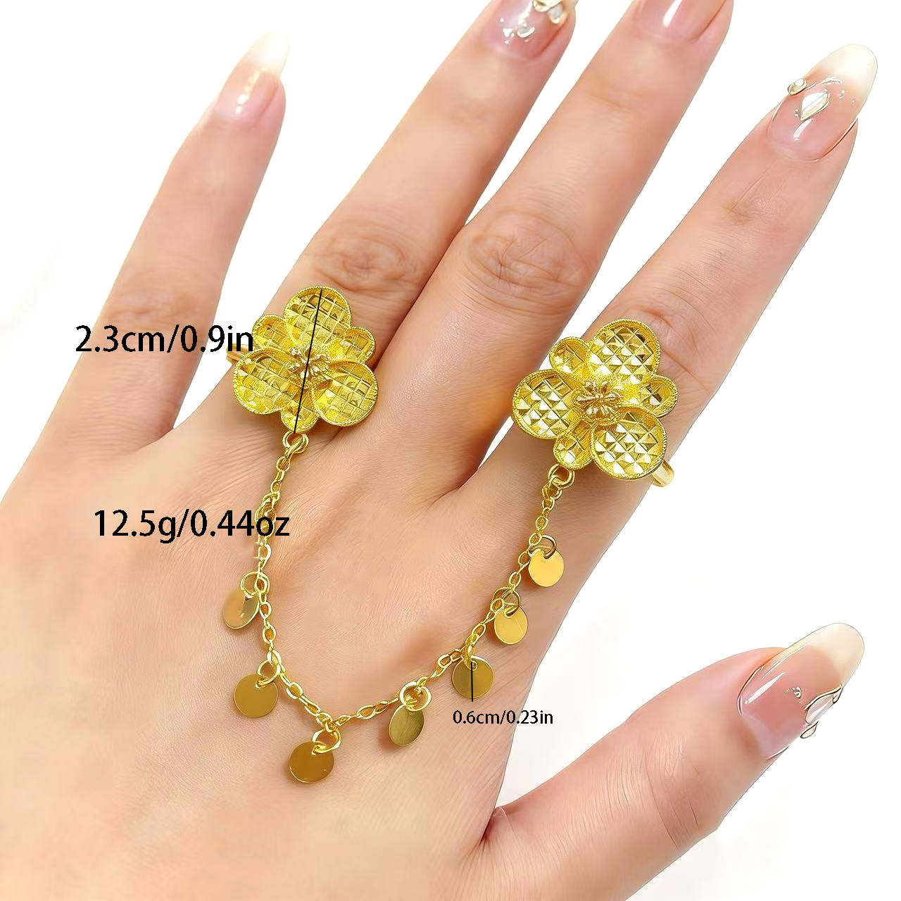 24k Color Alloy Gold-plated Ring