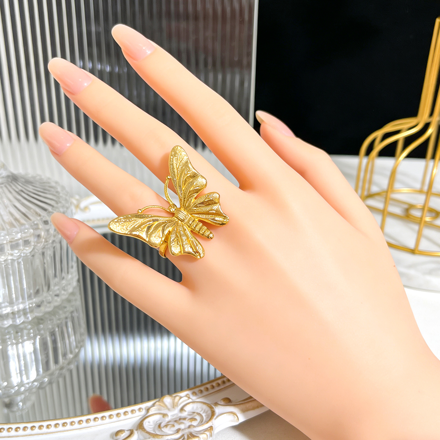 24k Color Iron Gold-plated Ring
