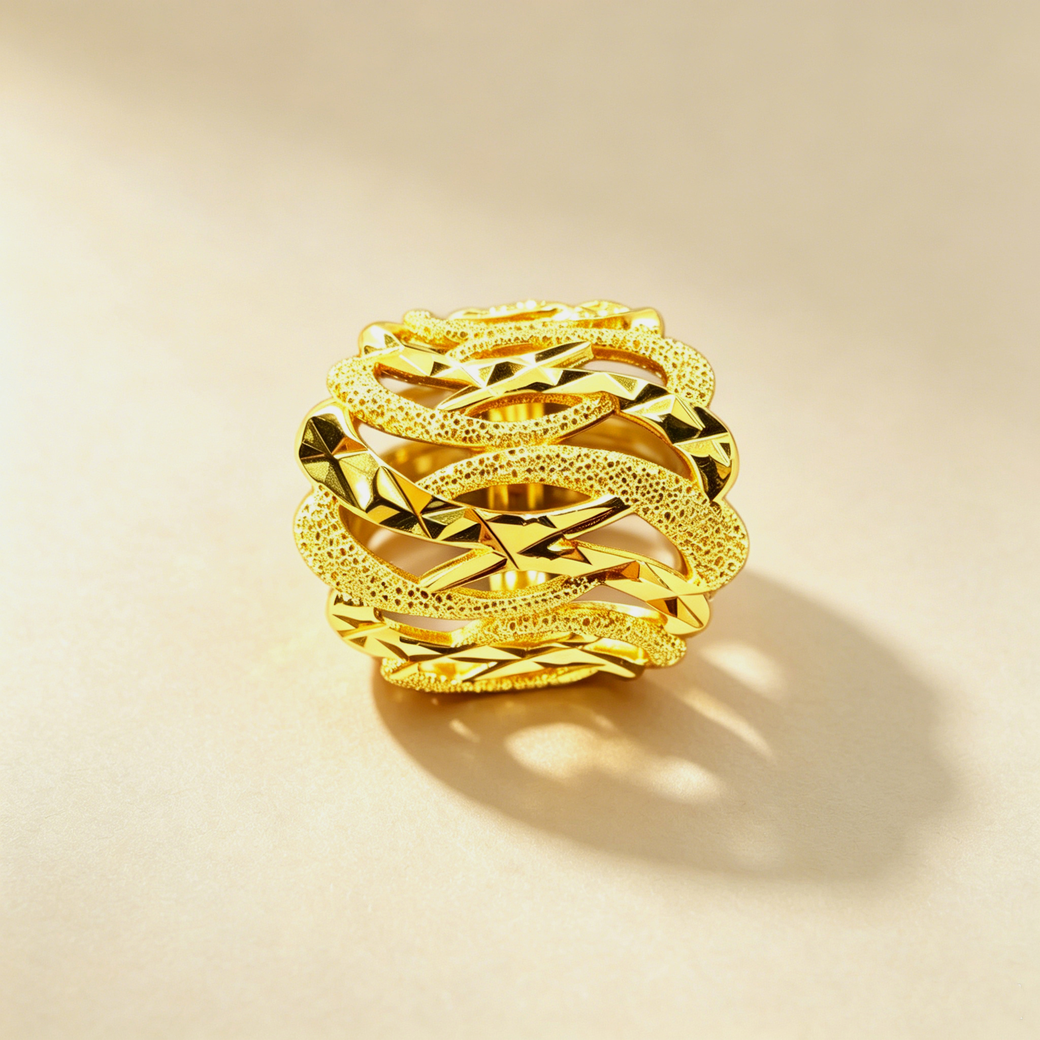 24k Color Copper Gold-plated Ring