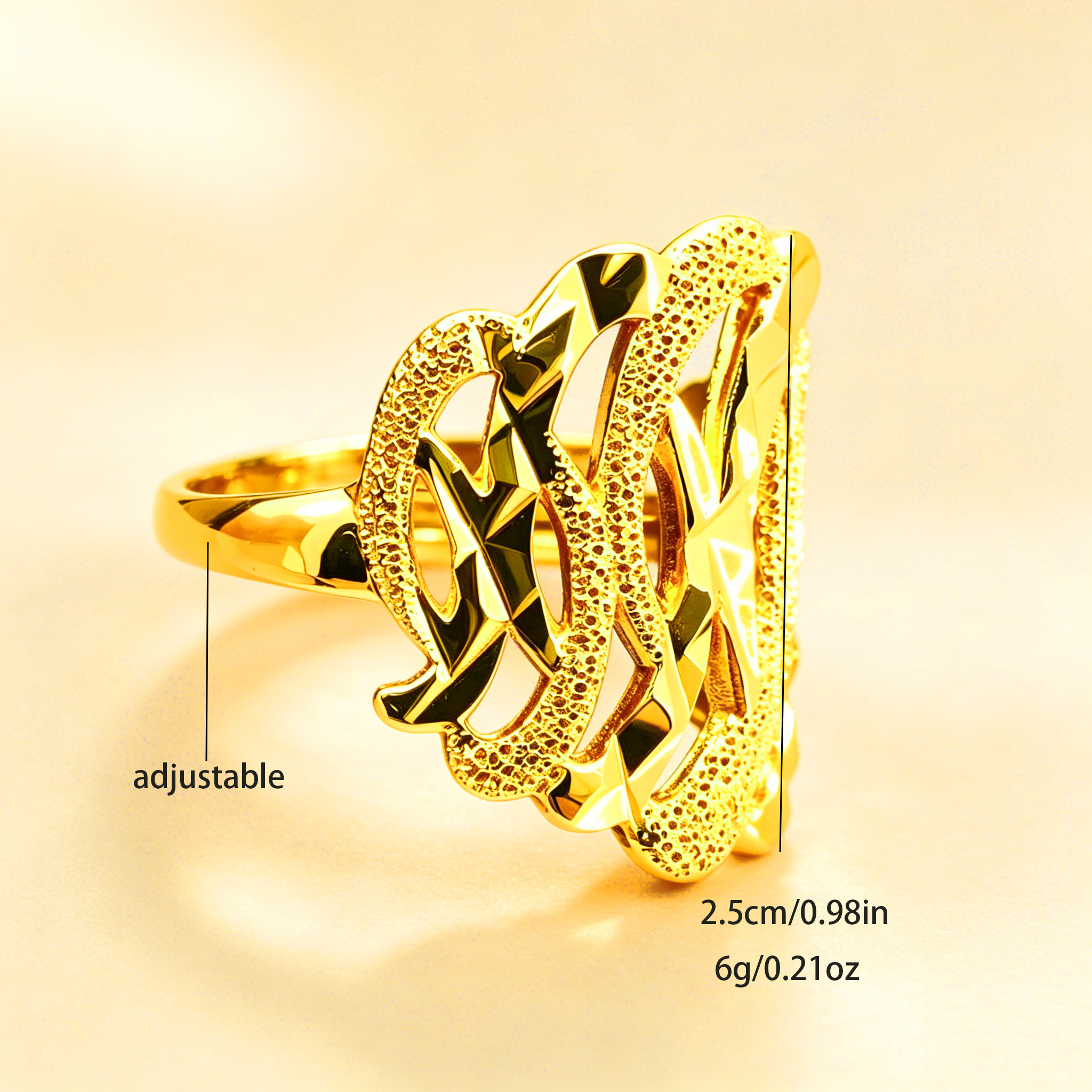 24k Color Copper Gold-plated Ring