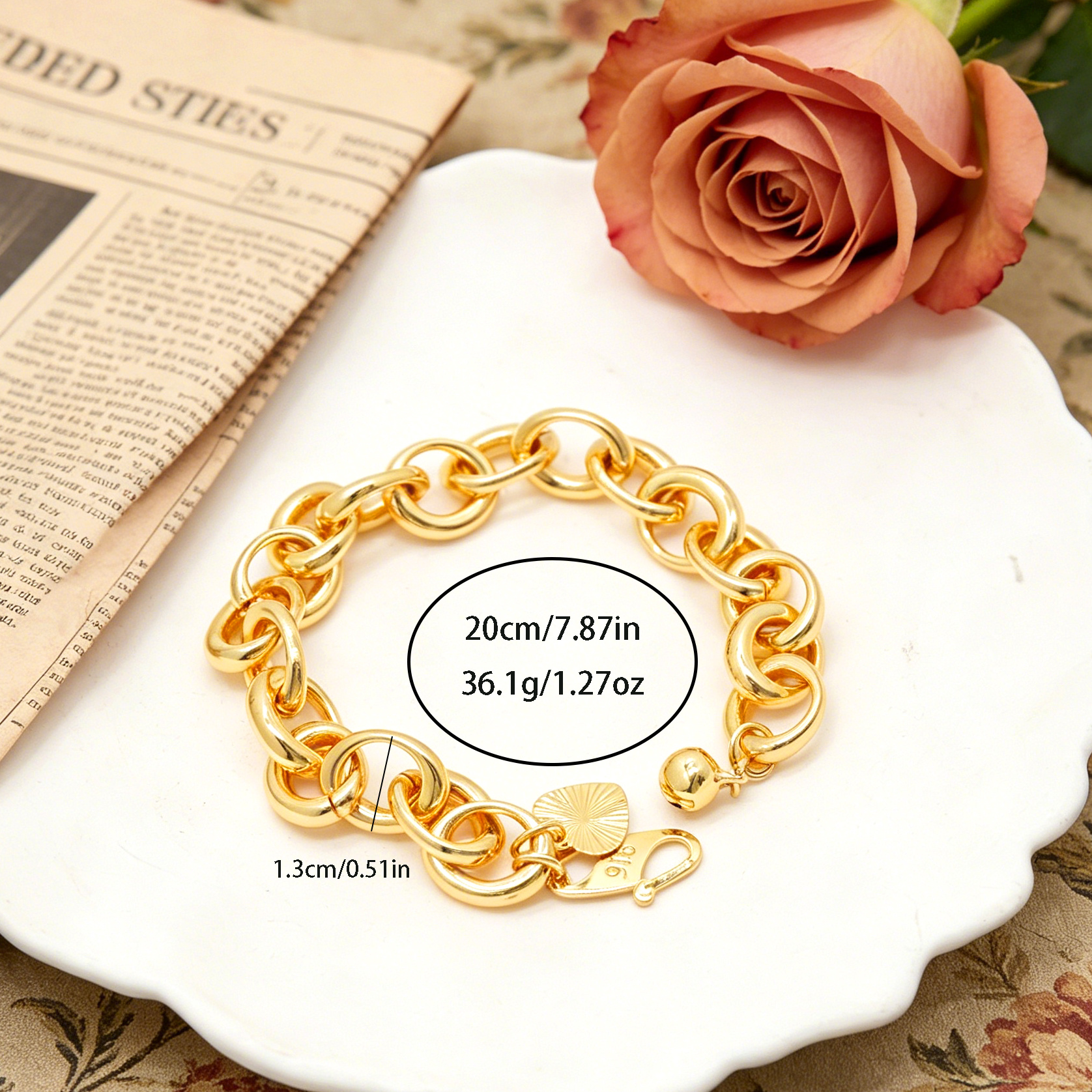 24k Color Gold-plated Copper Handmade Bracelet