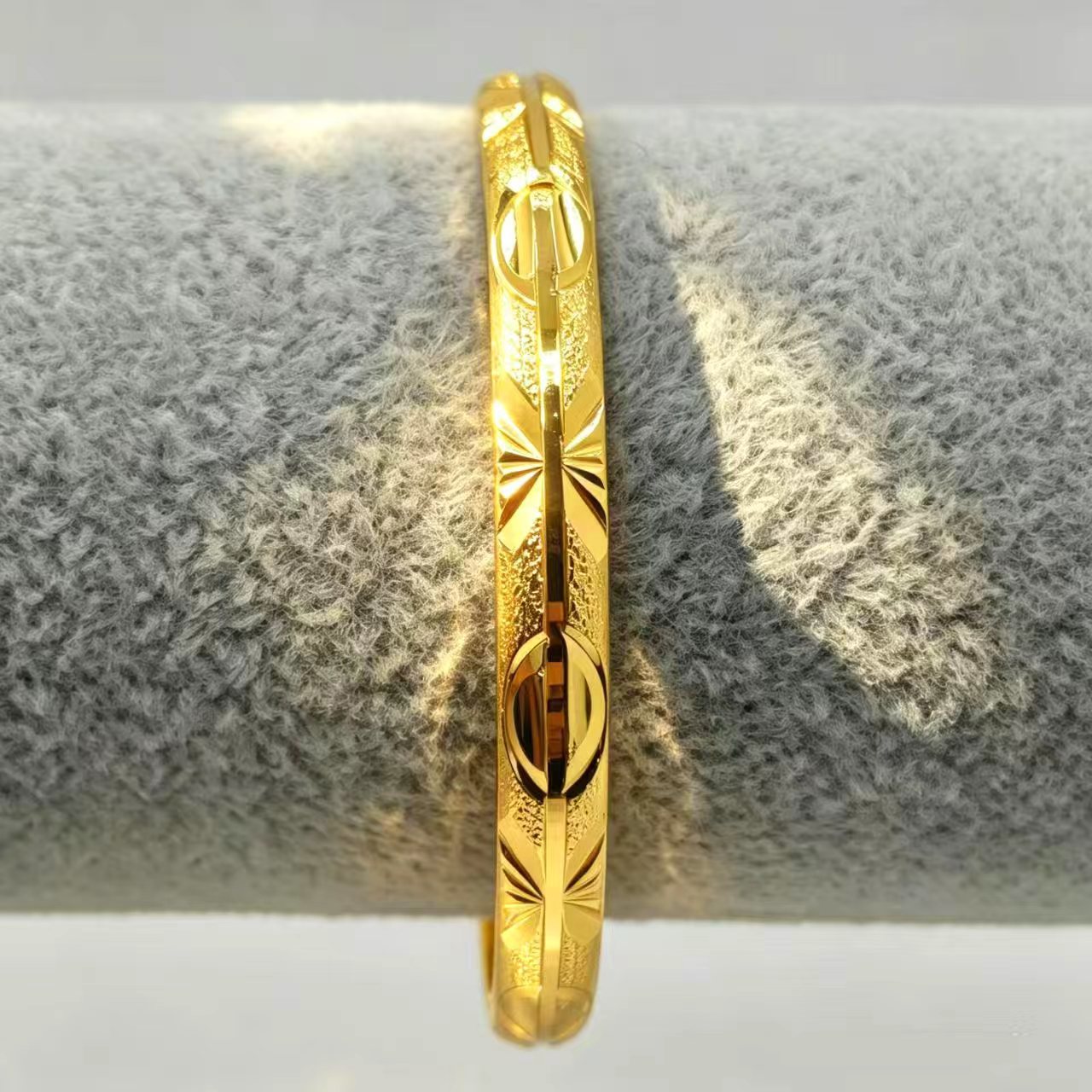 1 PCS 24k Color Gold-plated Copper bangle