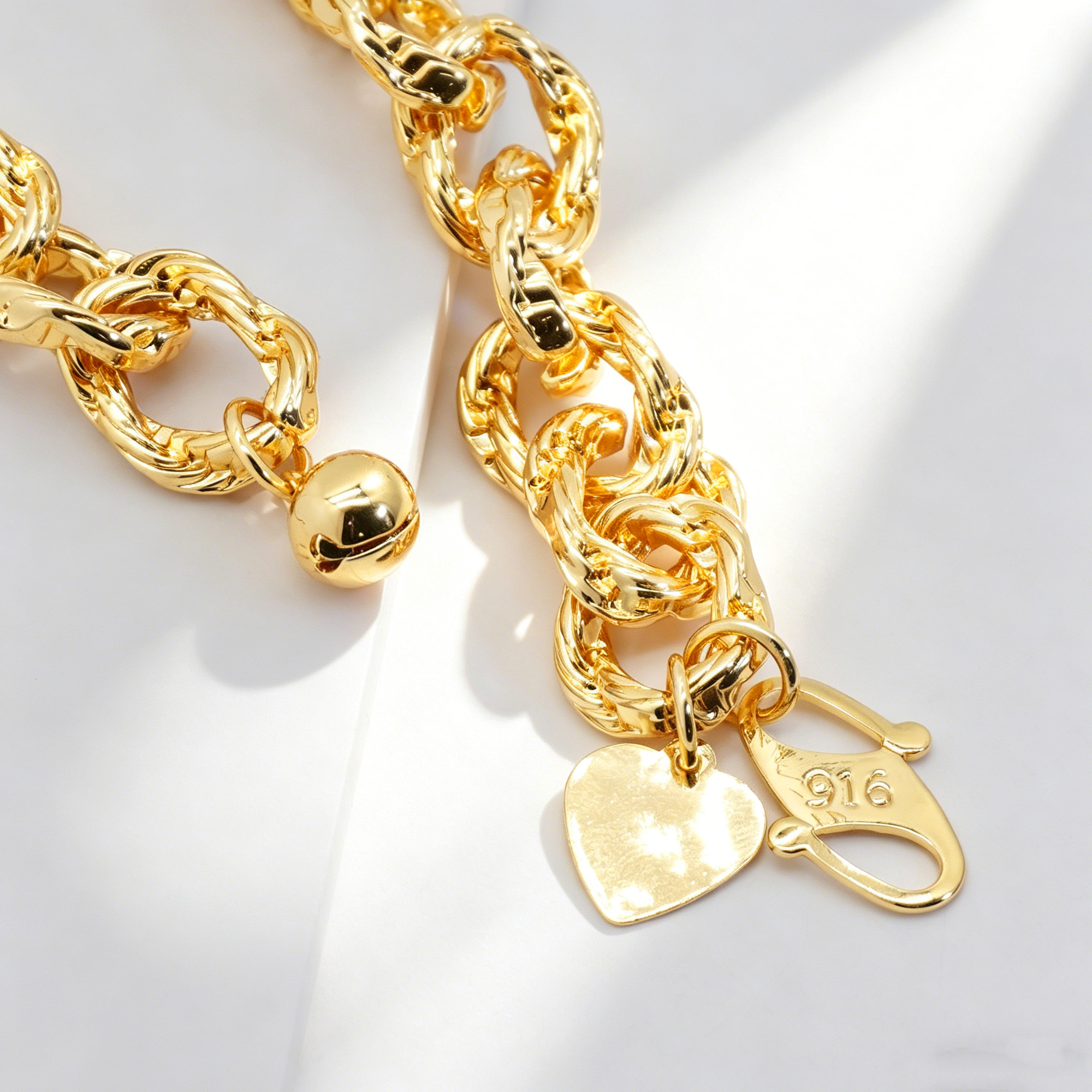 24k Color Gold-plated Copper Handmade Bracelet