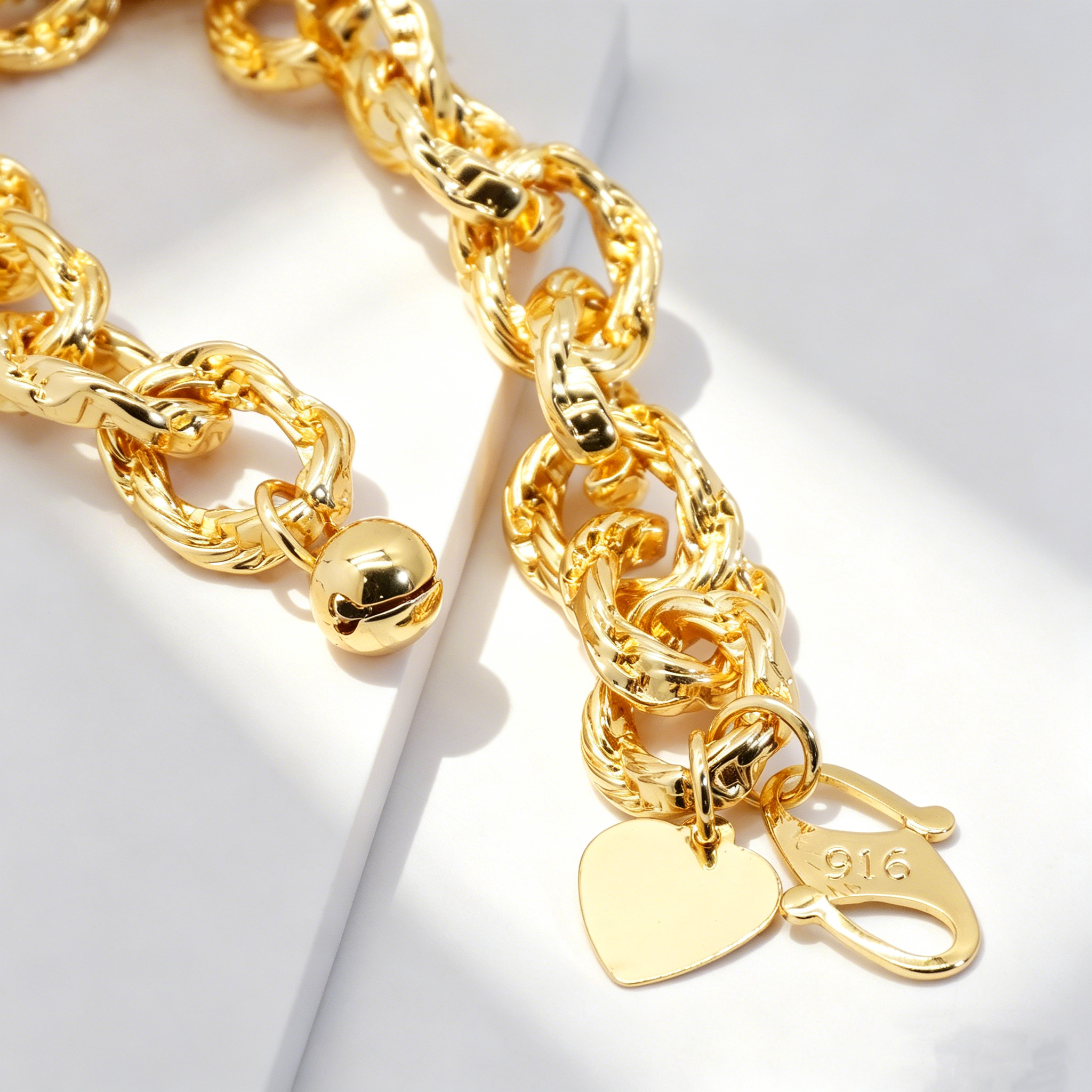 24k Color Gold-plated Copper Handmade Bracelet