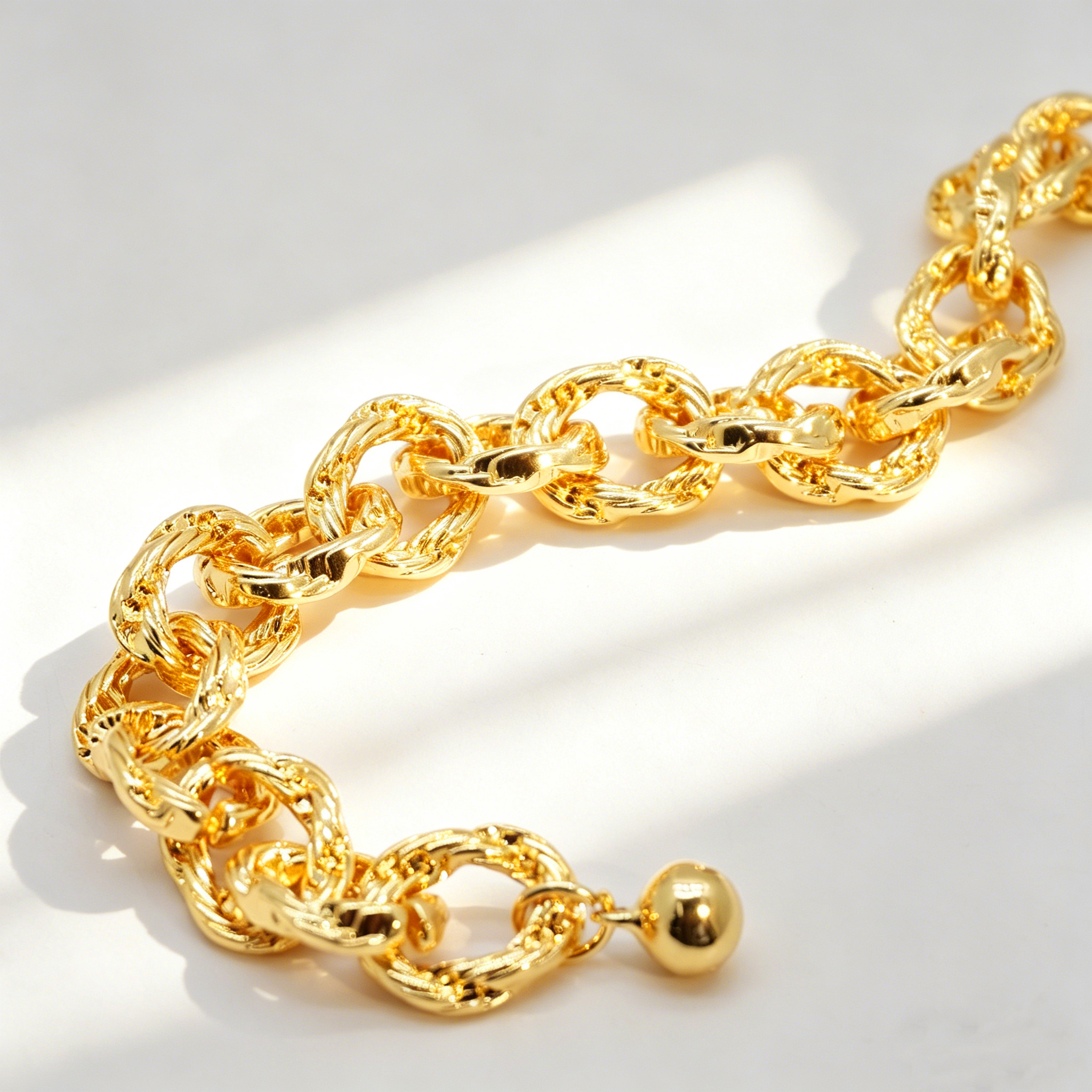 24k Color Gold-plated Copper Handmade Bracelet
