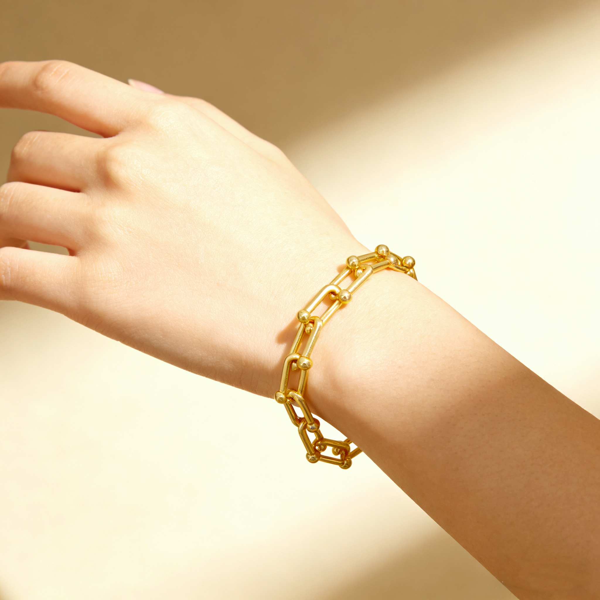 24k Color Gold-plated Copper Handmade Bracelet