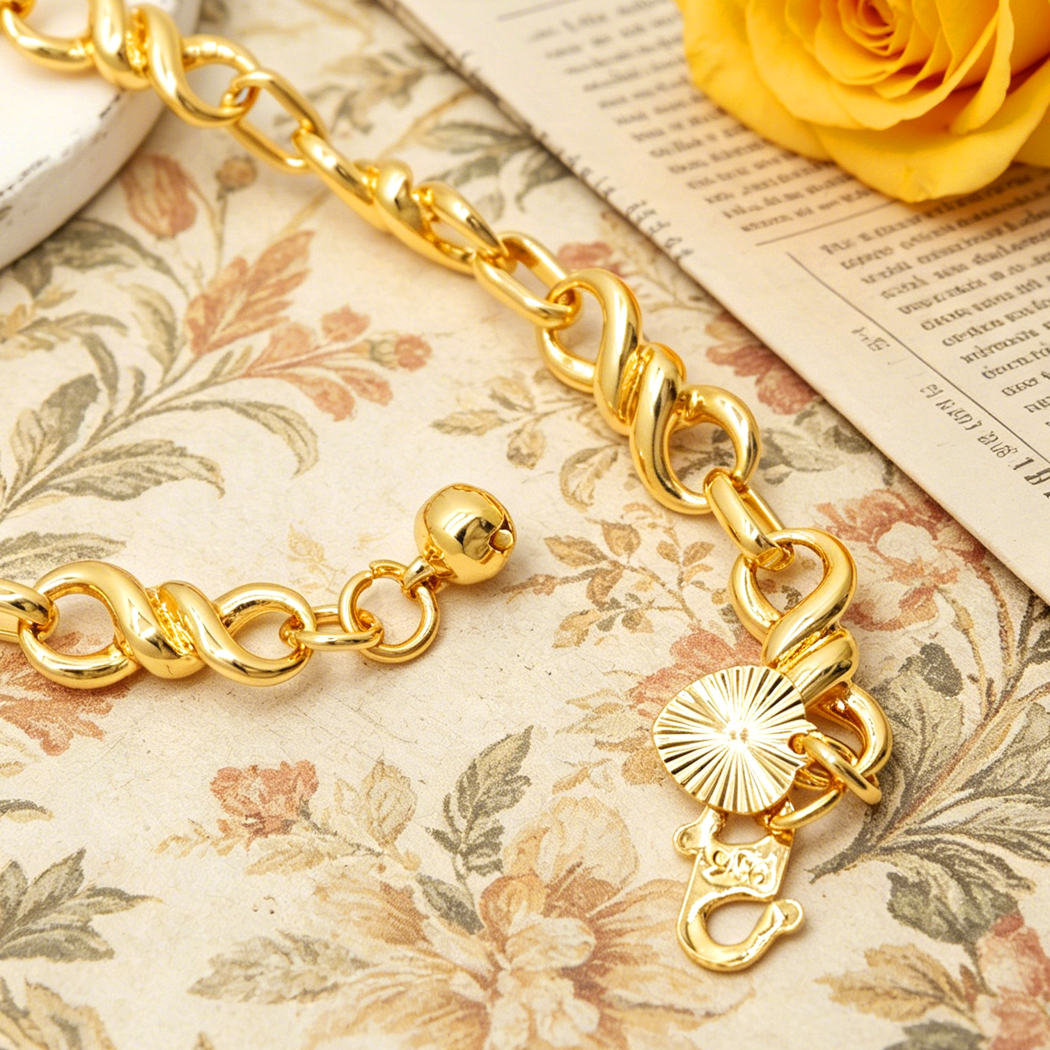 24k Color Gold-plated Copper Handmade Bracelet