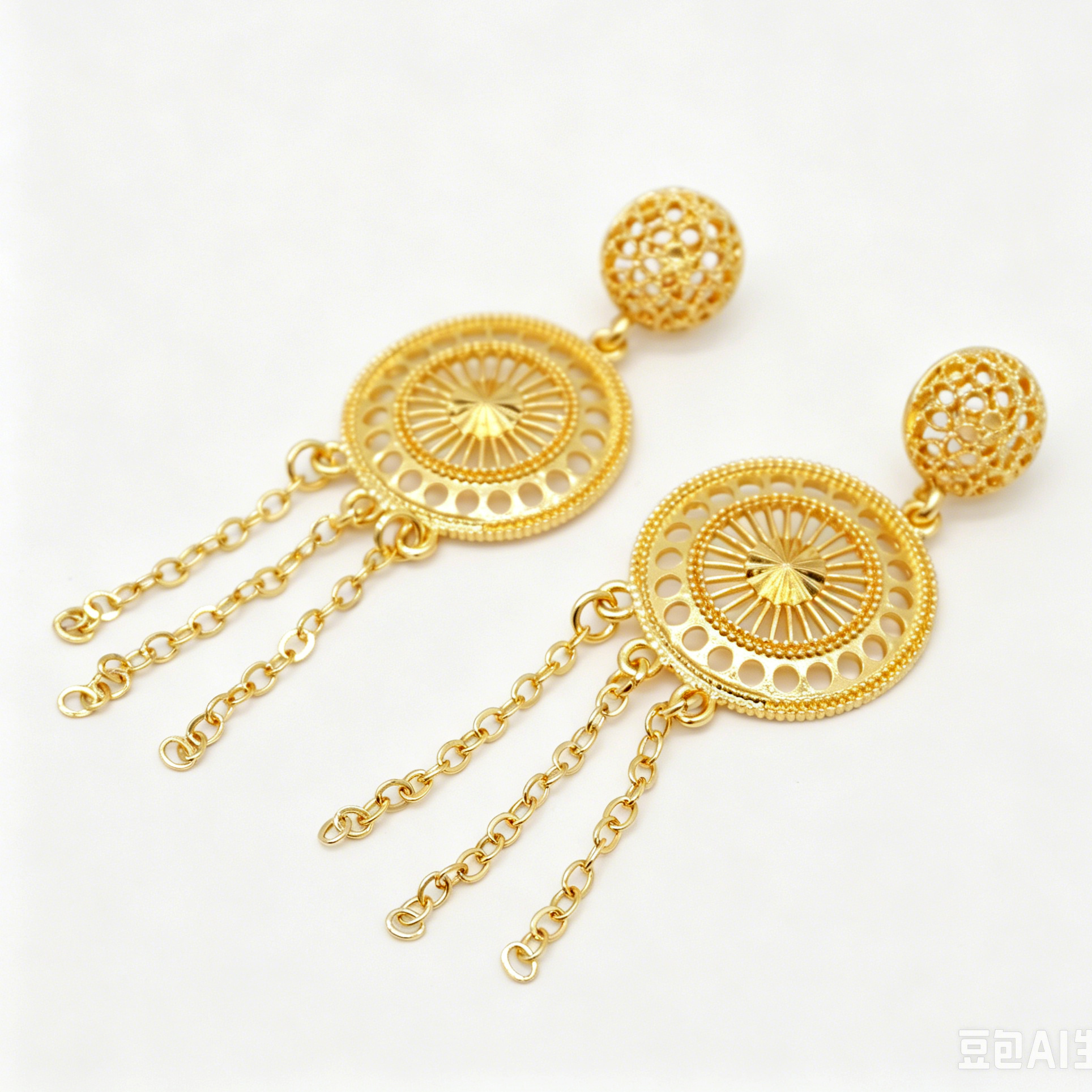 3-Piece Set: Earring  & Necklace & Ring, Alloy with 24K Gold Plating for Women