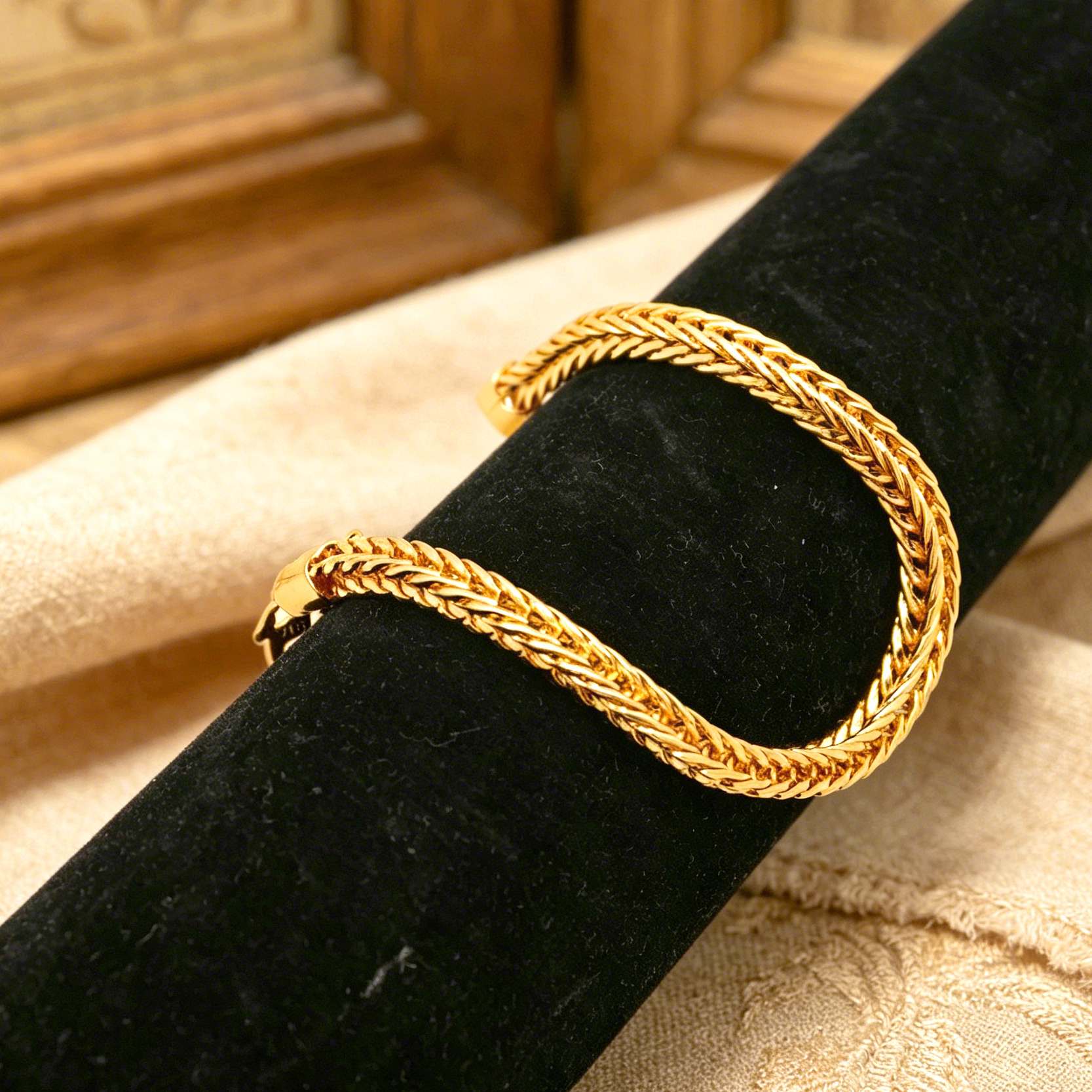24k Color Gold-plated Copper Handmade Bracelet