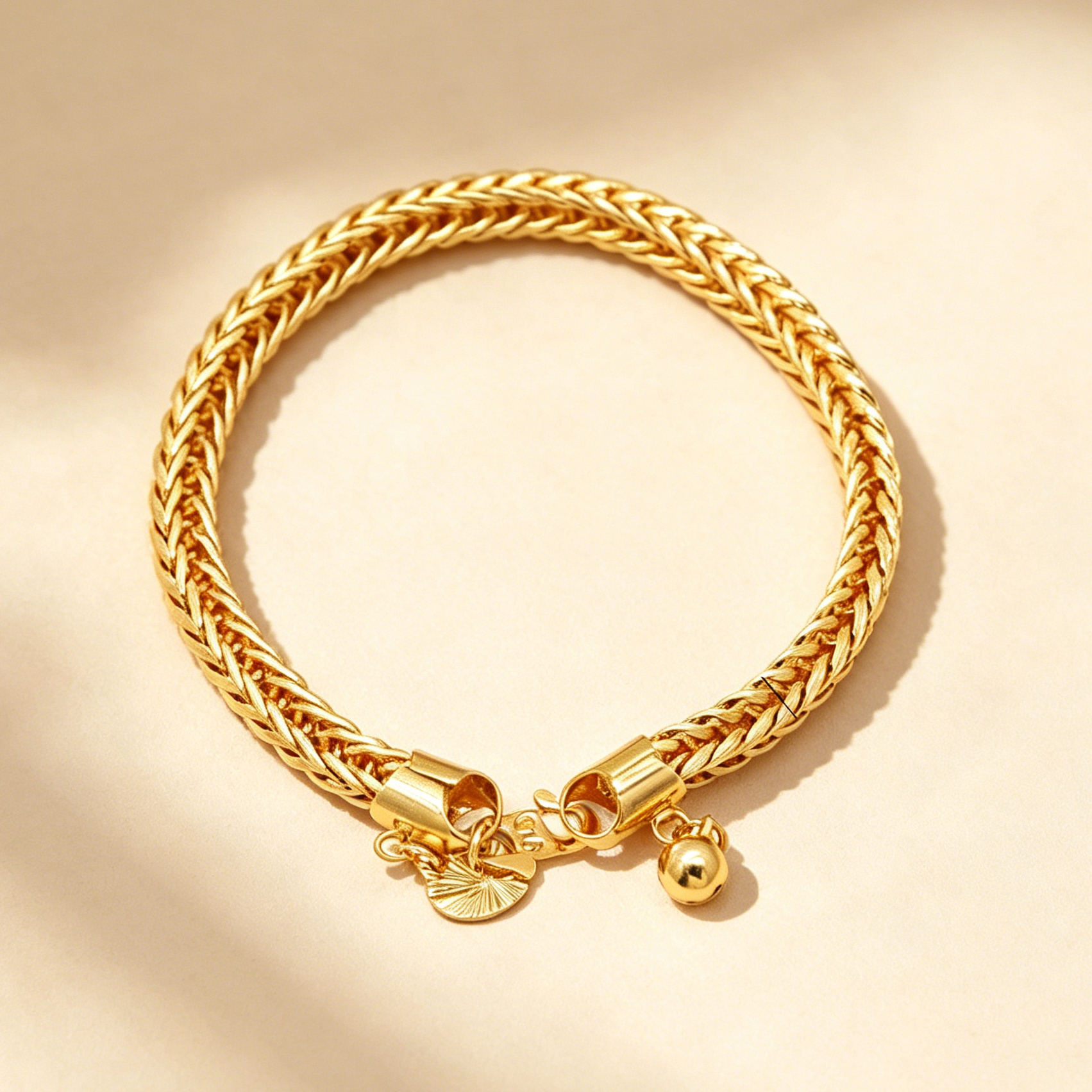 24k Color Gold-plated Copper Handmade Bracelet