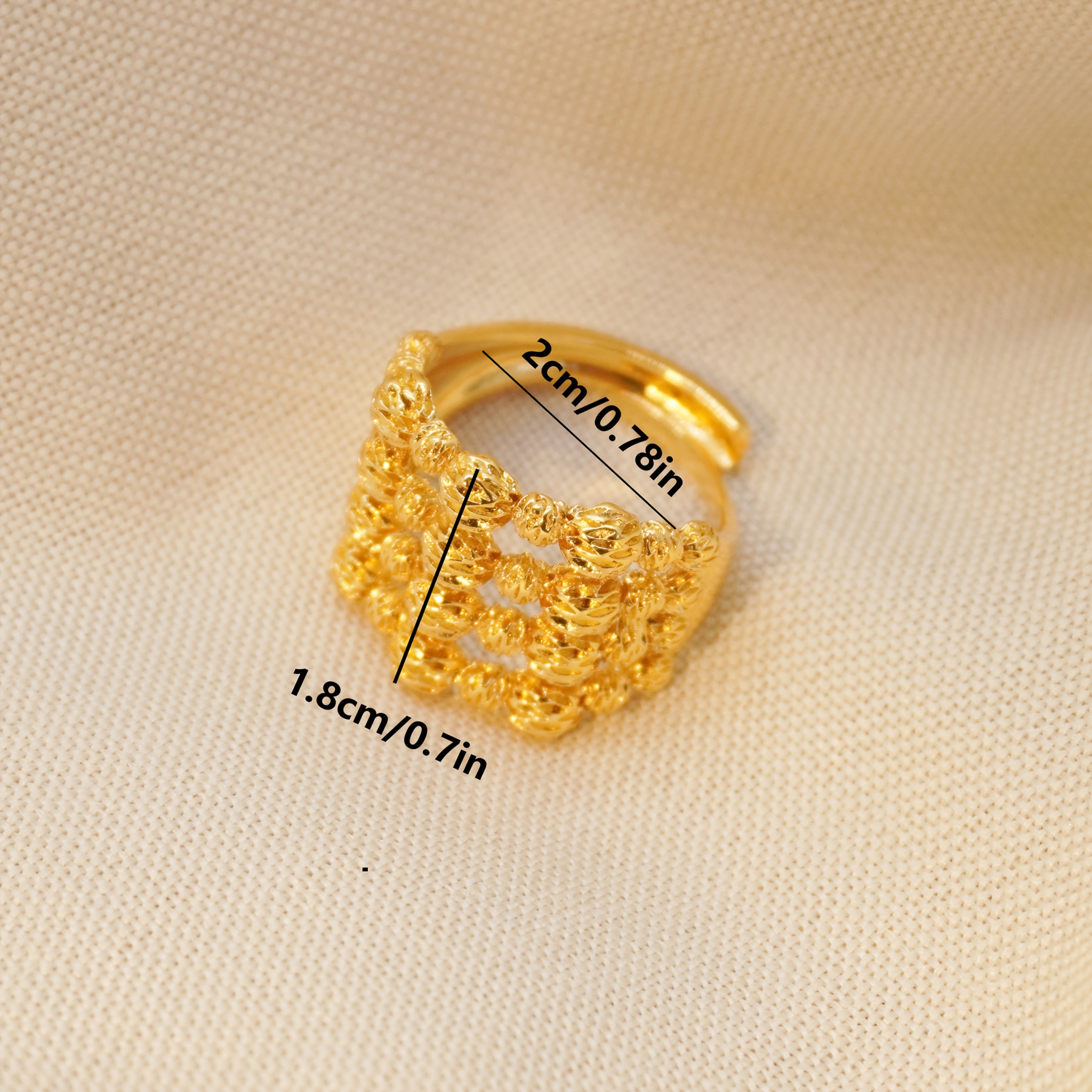 24k Color Copper Gold-plated Ring