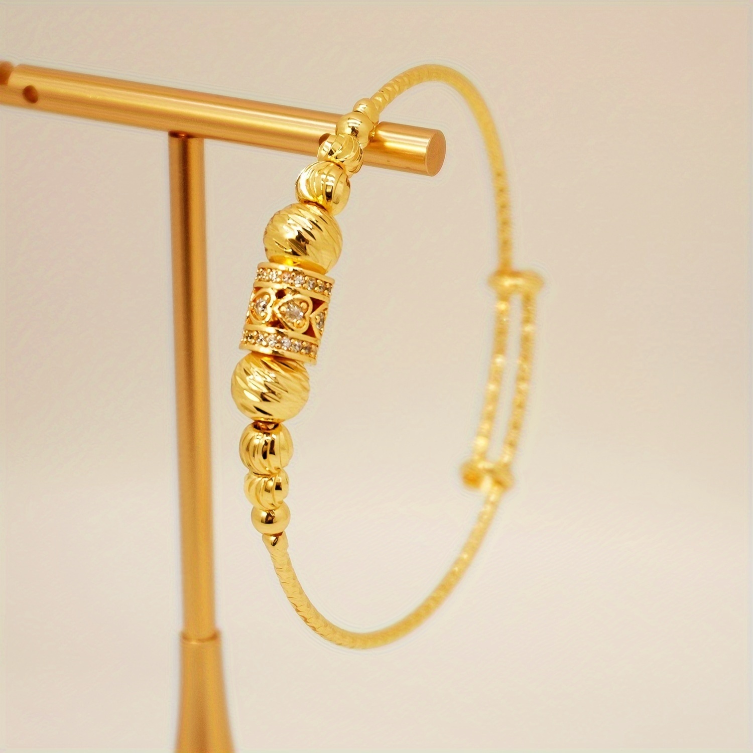1 PCS 24k Color Gold-plated Copper bangle