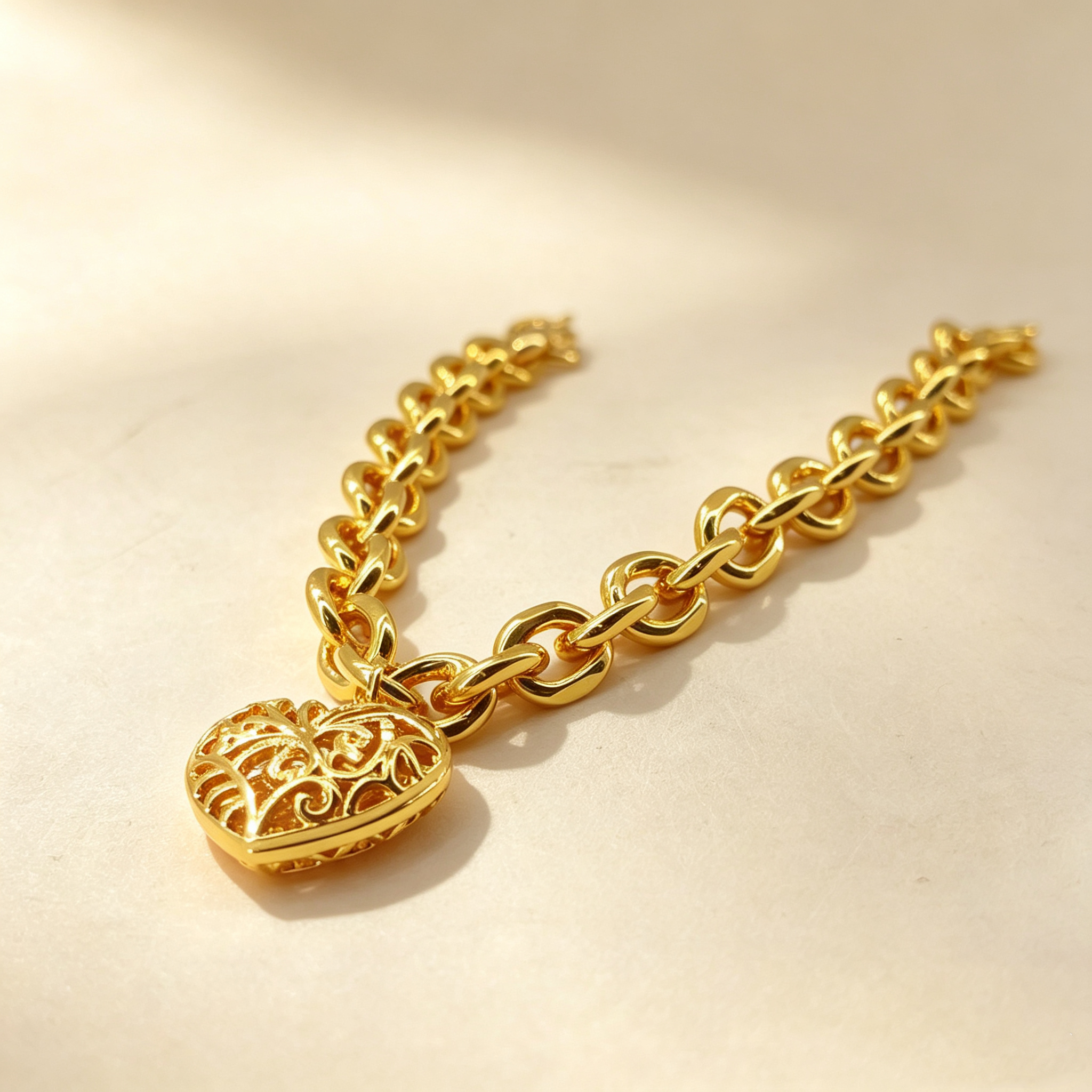 24k Color Gold-plated Copper Handmade Bracelet