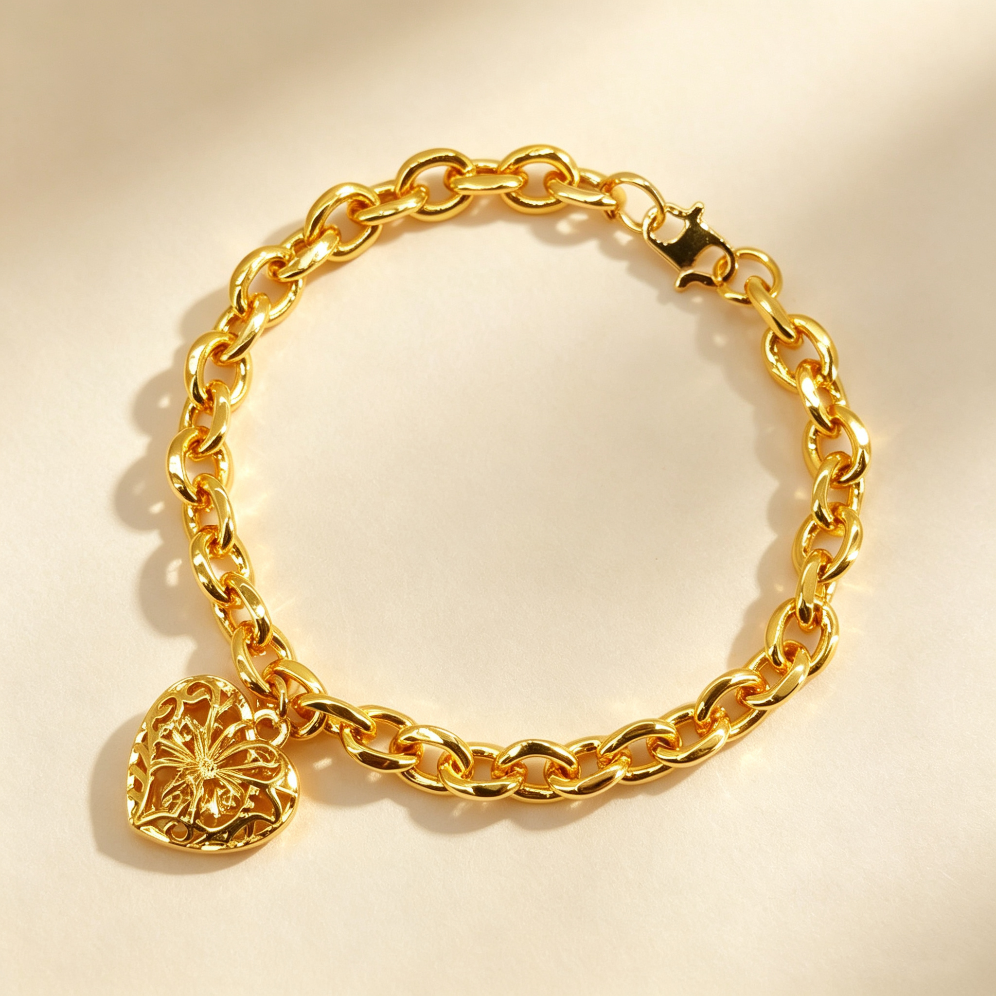 24k Color Gold-plated Copper Handmade Bracelet