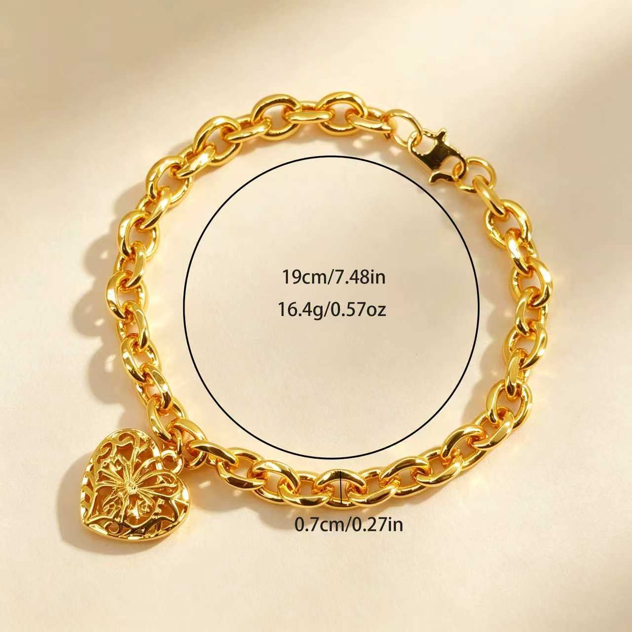 24k Color Gold-plated Copper Handmade Bracelet