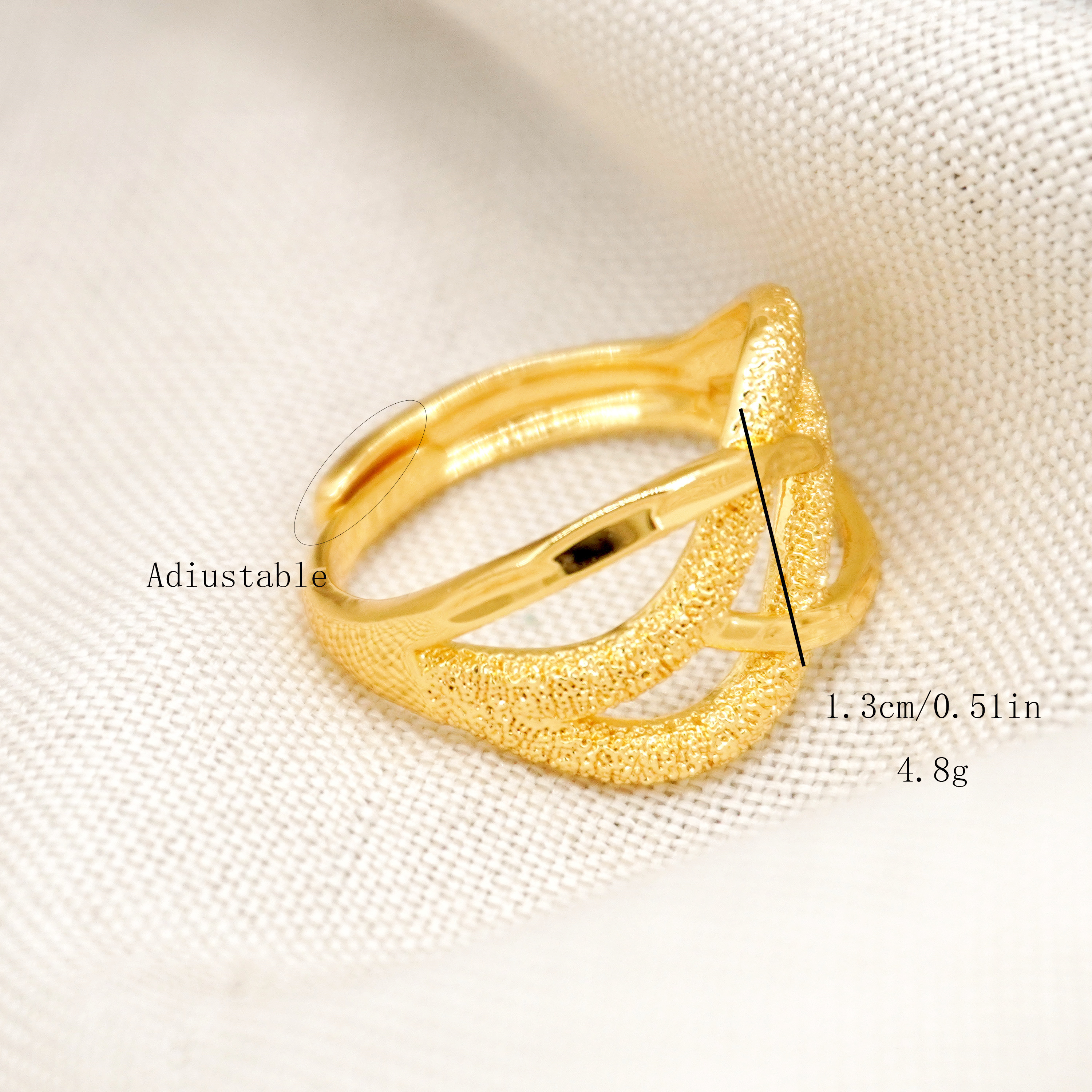 24k Color Copper Gold-plated Ring
