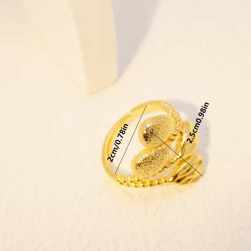 24k Color Copper Gold-plated Ring