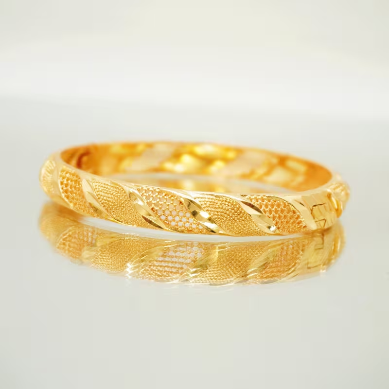 24k Color Gold-plated Copper bangle