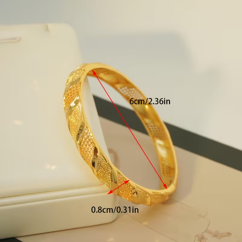 24k Color Gold-plated Copper bangle