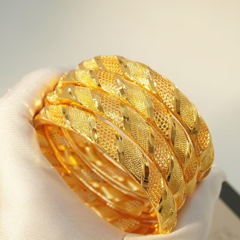 24k Color Gold-plated Copper bangle