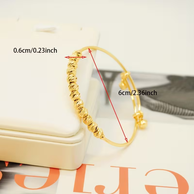 1 PCS 24k Color Gold-plated Copper bangle