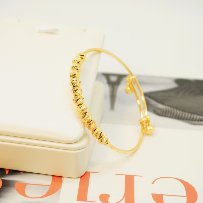 1 PCS 24k Color Gold-plated Copper bangle