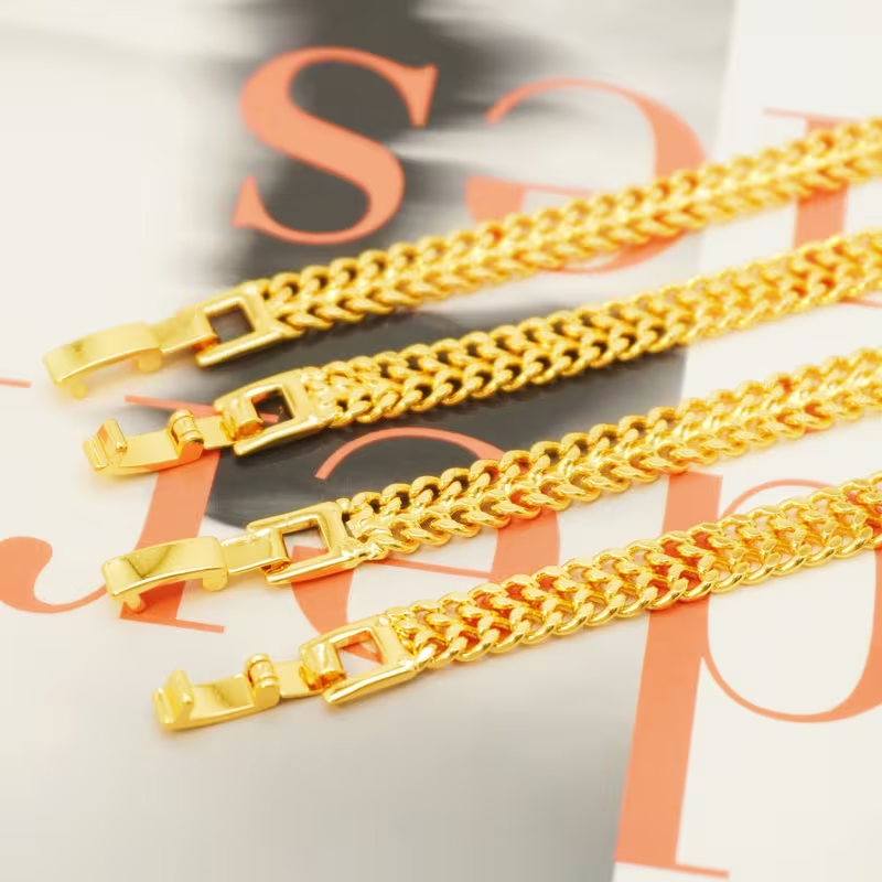 24k Color Gold-plated Copper Heart-Shaped Bracelet