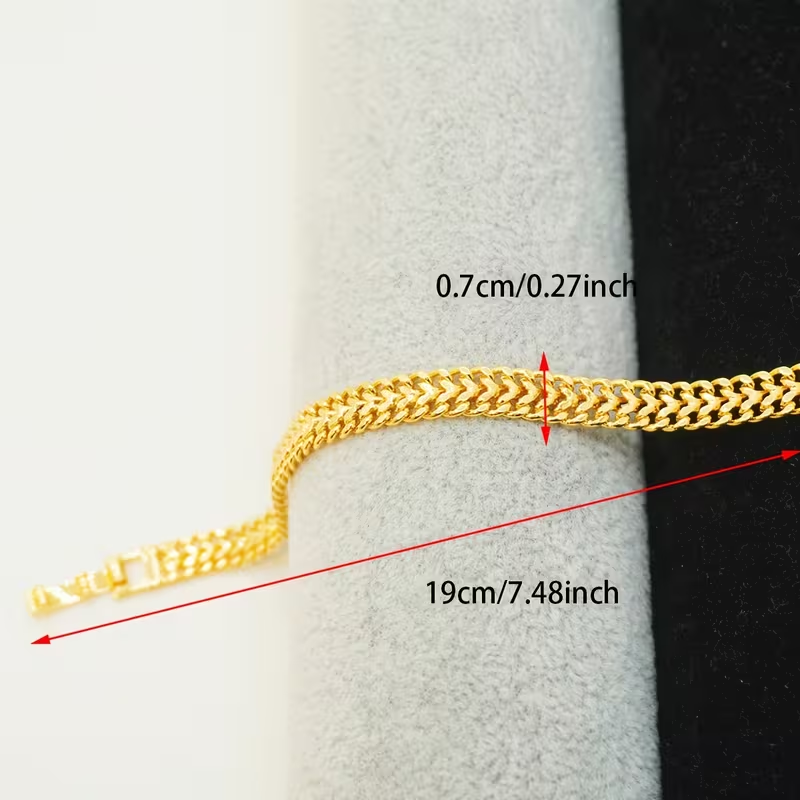 24k Color Gold-plated Copper Heart-Shaped Bracelet