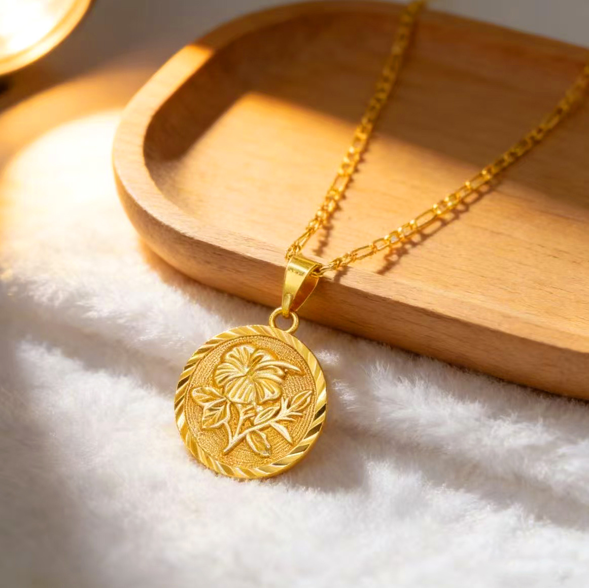 24k Color Copper Gold-plated Single Pendant-16