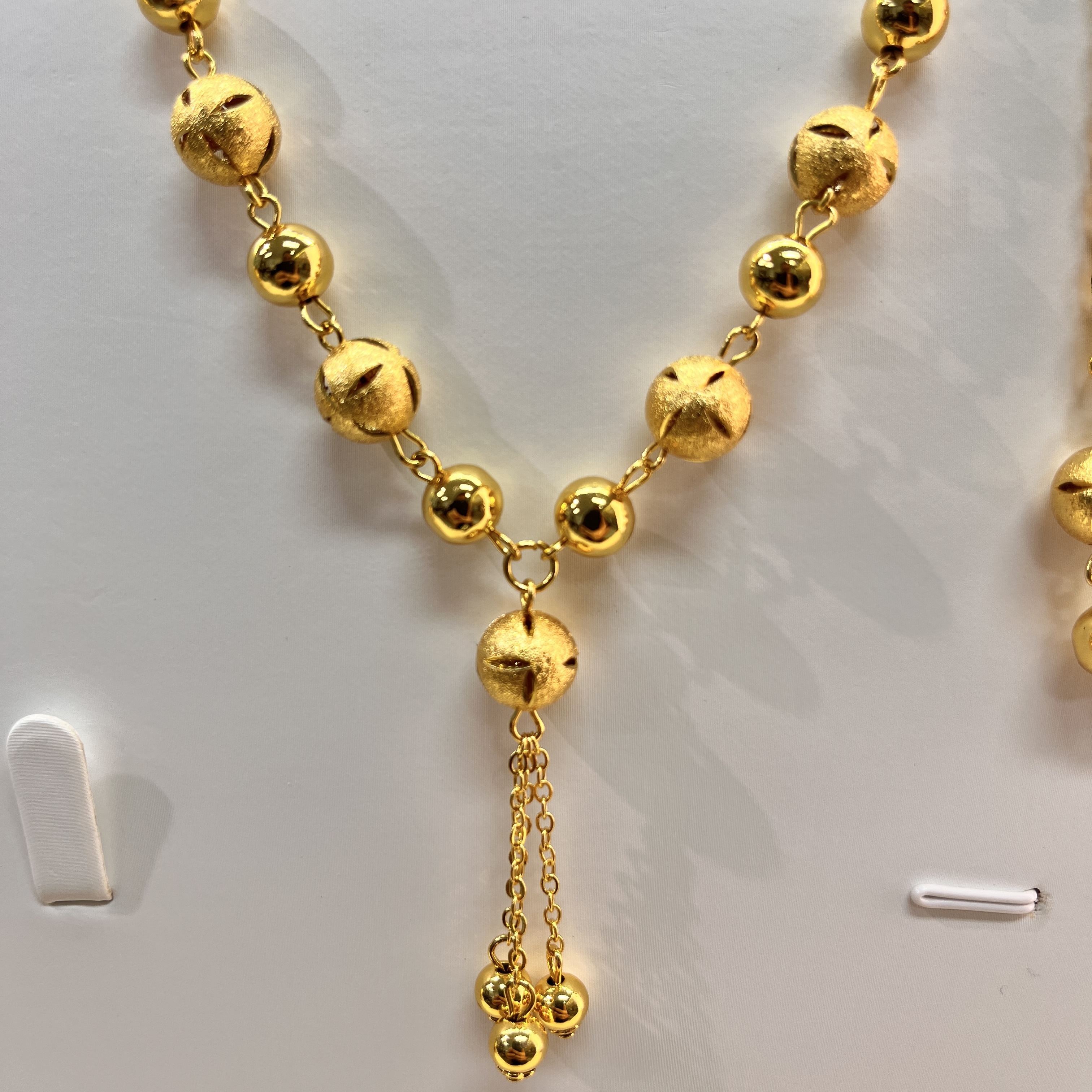 3-piece Set: Earrings, Necklace, and Bracelet; Made of Copper with a 24K Gold-plated Finish, women's style-01